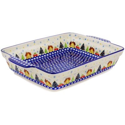Pattern D500 in the shape Rectangular Baker with Handles
