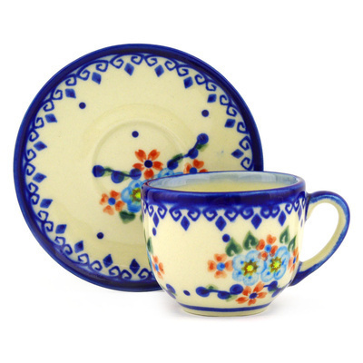 Espresso Cup with Saucer in pattern D55