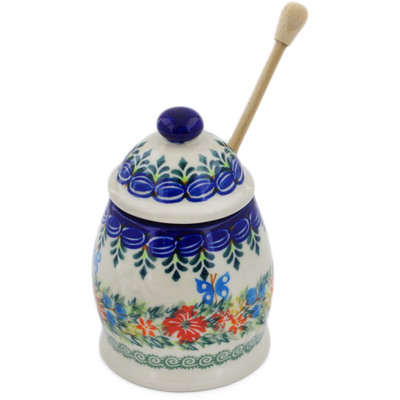 Honey Jar with Dipper in pattern D156