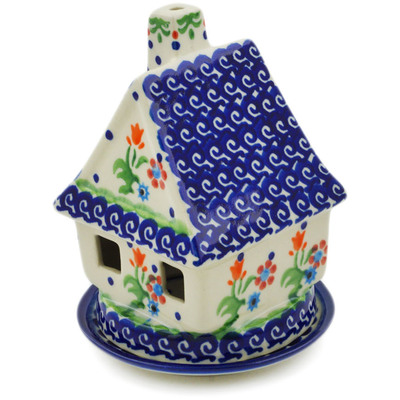 Pattern D19 in the shape House Shaped Candle Holder