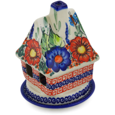Pattern  in the shape House Shaped Candle Holder