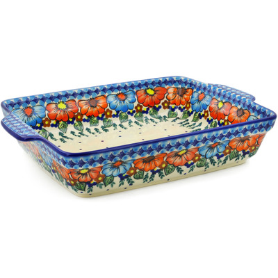 Rectangular Baker with Handles in pattern D114