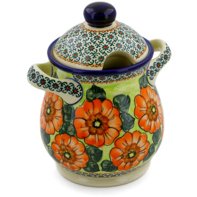 Pattern D95 in the shape Jar with Lid and Handles