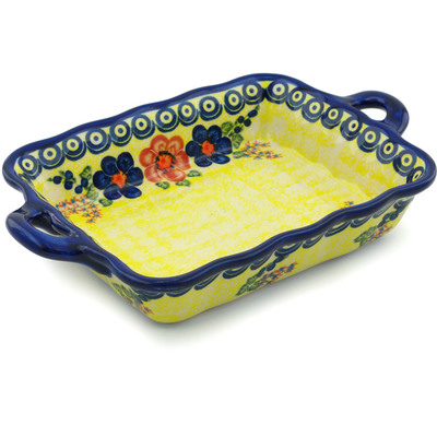 Rectangular Baker with Handles in pattern D64