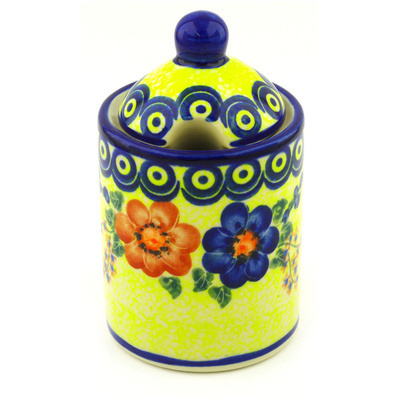 Pattern D64 in the shape Jar with Lid with Opening