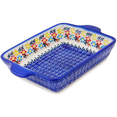 Rectangular Baker with Handles in pattern D182