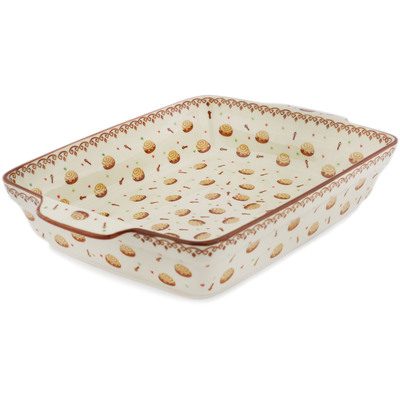 Rectangular Baker with Handles in pattern D541