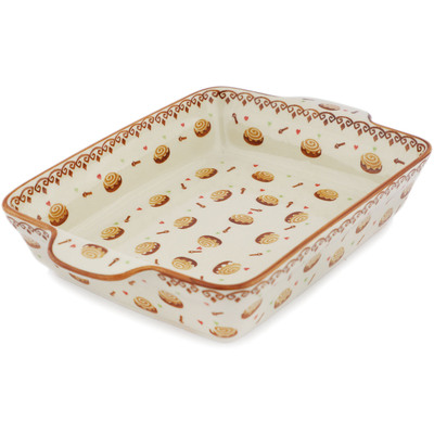 Rectangular Baker with Handles in pattern D541
