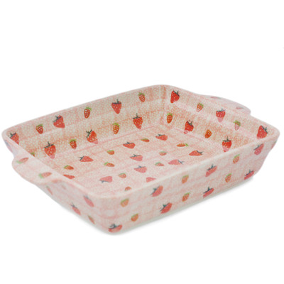 Rectangular Baker with Handles in pattern D459