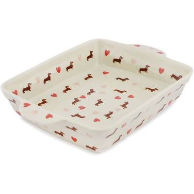 Rectangular Baker with Handles in pattern D510