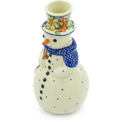 Pattern D149 in the shape Snowman Candle Holder