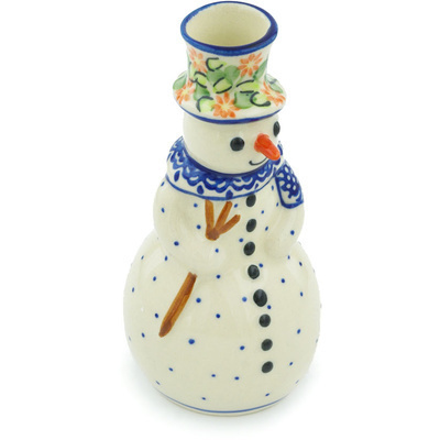 Pattern D150 in the shape Snowman Candle Holder