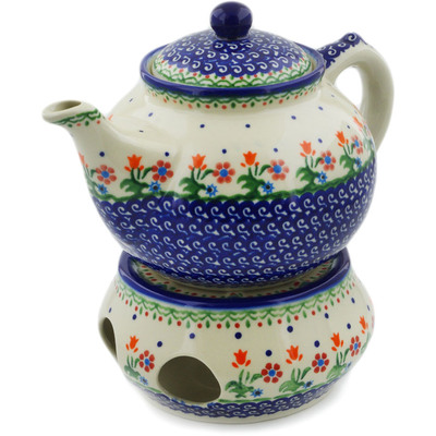Image of Tea or Coffe Pot with Heater