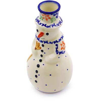 Pattern D15 in the shape Snowman Candle Holder