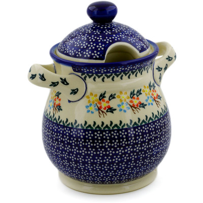 Jar with Lid and Handles in pattern D182