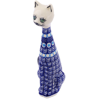 Cat Figurine in pattern D28