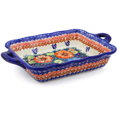Rectangular Baker with Handles in pattern D86
