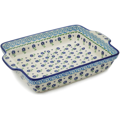 Rectangular Baker with Handles in pattern D35