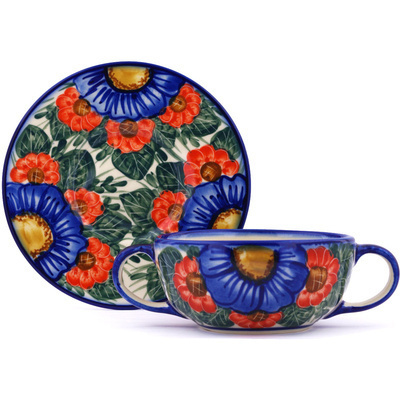 Pattern D143 in the shape Bouillon Cup with Saucer