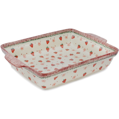 Rectangular Baker with Handles in pattern D460