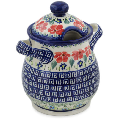 Jar with Lid and Handles in pattern D152
