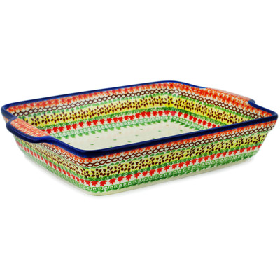 Rectangular Baker with Handles in pattern D308