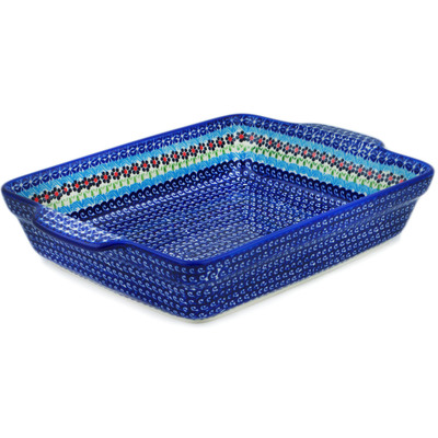 Rectangular Baker with Handles in pattern D309