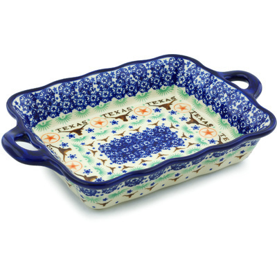Rectangular Baker with Handles in pattern D166