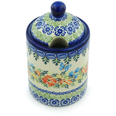 Jar with Lid with Opening in pattern D156