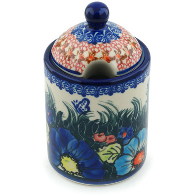Jar with Lid with Opening in pattern D86
