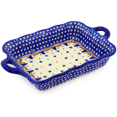 Rectangular Baker with Handles in pattern D100