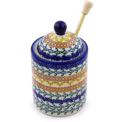 Pattern  in the shape Jar with Lid with Opening