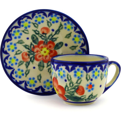 Espresso Cup with Saucer in pattern D26