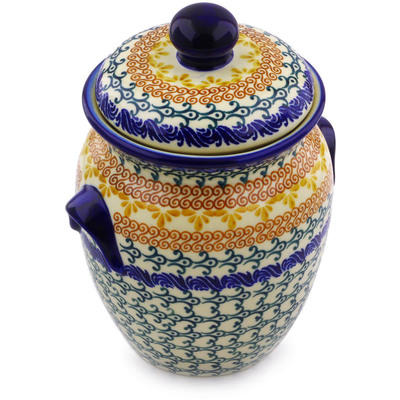 Jar with Lid and Handles in pattern D168