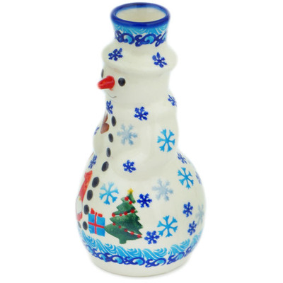 Pattern D315 in the shape Snowman Candle Holder