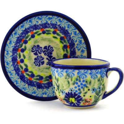 Espresso Cup with Saucer in pattern D82