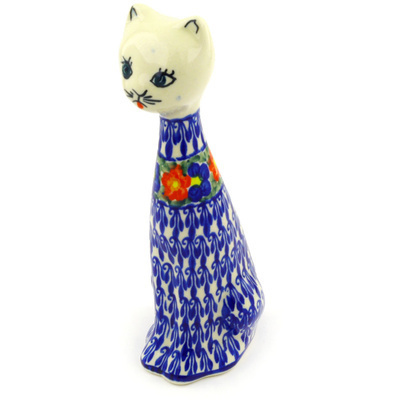 Cat Figurine in pattern D58