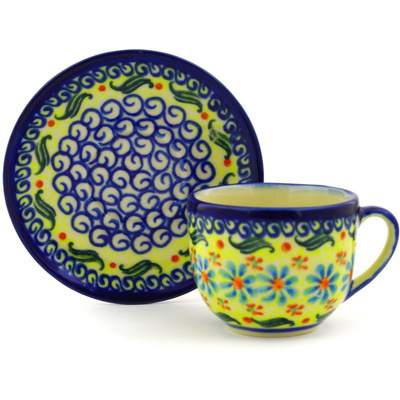 Espresso Cup with Saucer in pattern D120