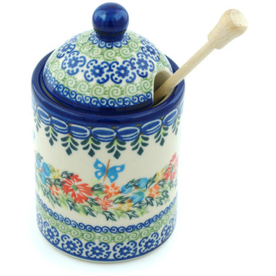 Honey Jar with Dipper in pattern D156
