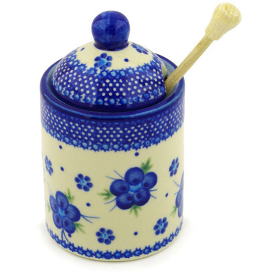 Honey Jar with Dipper in pattern D1