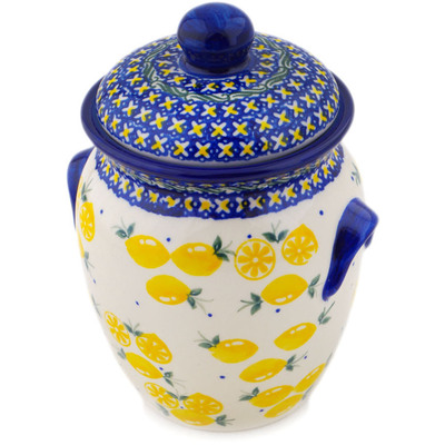 Pattern D344 in the shape Jar with Lid and Handles