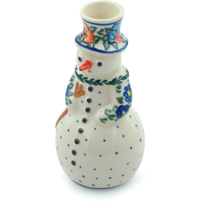 Pattern D114 in the shape Snowman Candle Holder