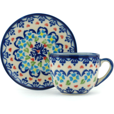 Espresso Cup with Saucer in pattern D49