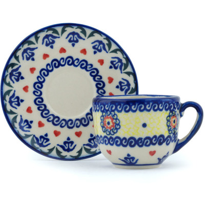 Espresso Cup with Saucer in pattern D43
