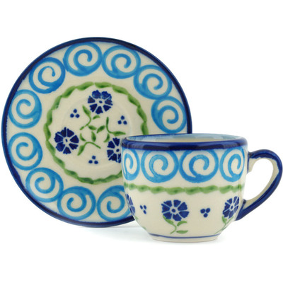 Espresso Cup with Saucer in pattern D35