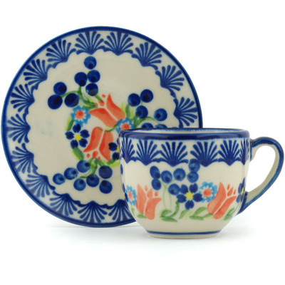 Pattern D41 in the shape Espresso Cup with Saucer