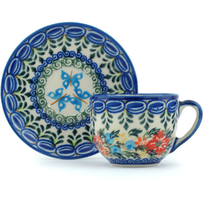 Espresso Cup with Saucer in pattern D156