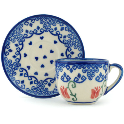 Espresso Cup with Saucer in pattern D38