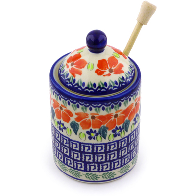 Honey Jar with Dipper in pattern D152