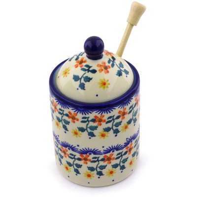 Honey Jar with Dipper in pattern D176